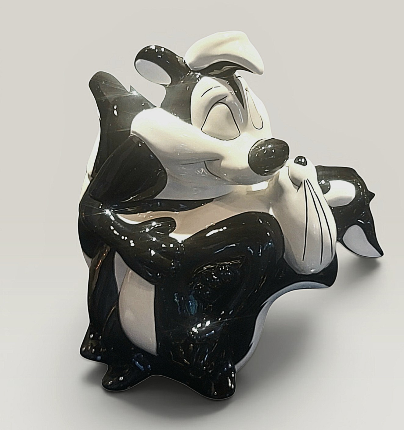 Vtg 1996 Pepe Le Pew & Penelope Kiss Cookie Jar  Loony Toons Warner Brothers VGC