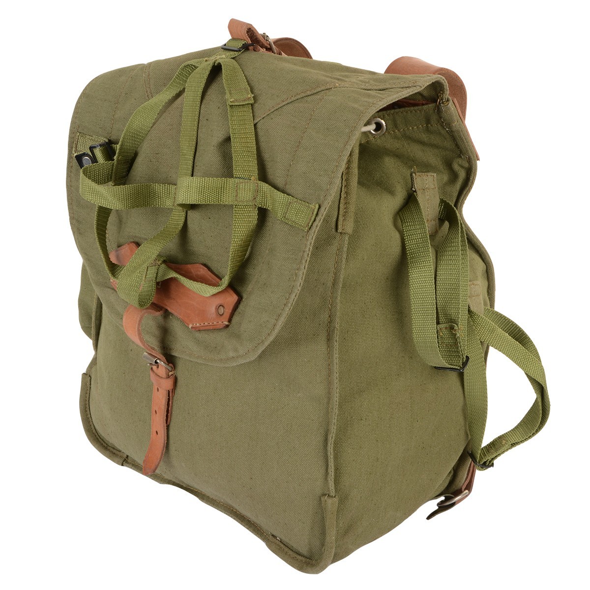 Romanian Army Rucksack - New Unissued - Vintage Backpack with Canvas Straps