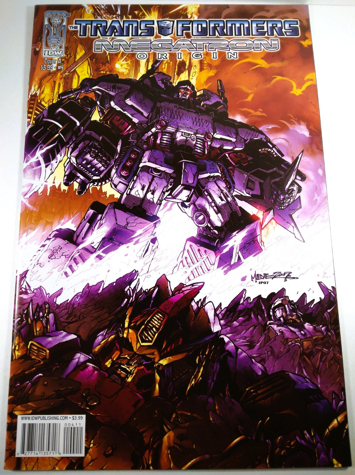 💥🤖 TRANSFORMERS MEGATRON ORIGIN #4 ALEX MILNE CVR A IDW PUBLISHING 2007 SCARCE