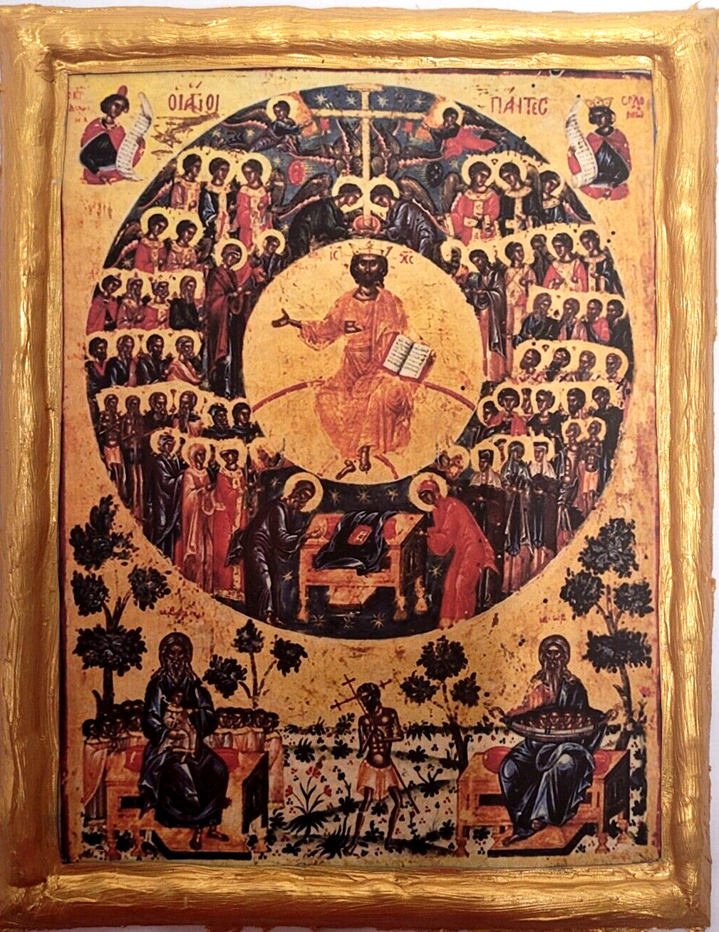 All Saints Jesus Daniel Solomon Custom Made Rare Byzantine Greek Museum Icon Art All Saints Jesus Daniel Solomon Custom Made Rare Byzantine Greek Museum Icon Art