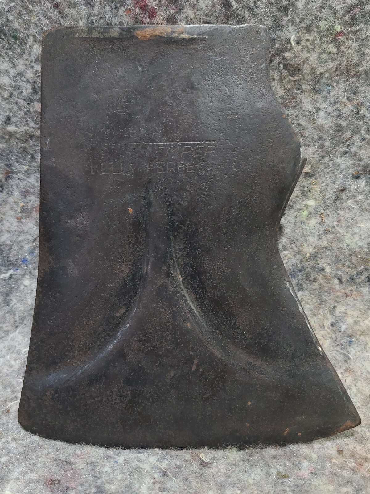 Vtg True Temper Kelly Perfect  Jersey Pattern Phantom Bevel Axe Head 3lb 10.2oz