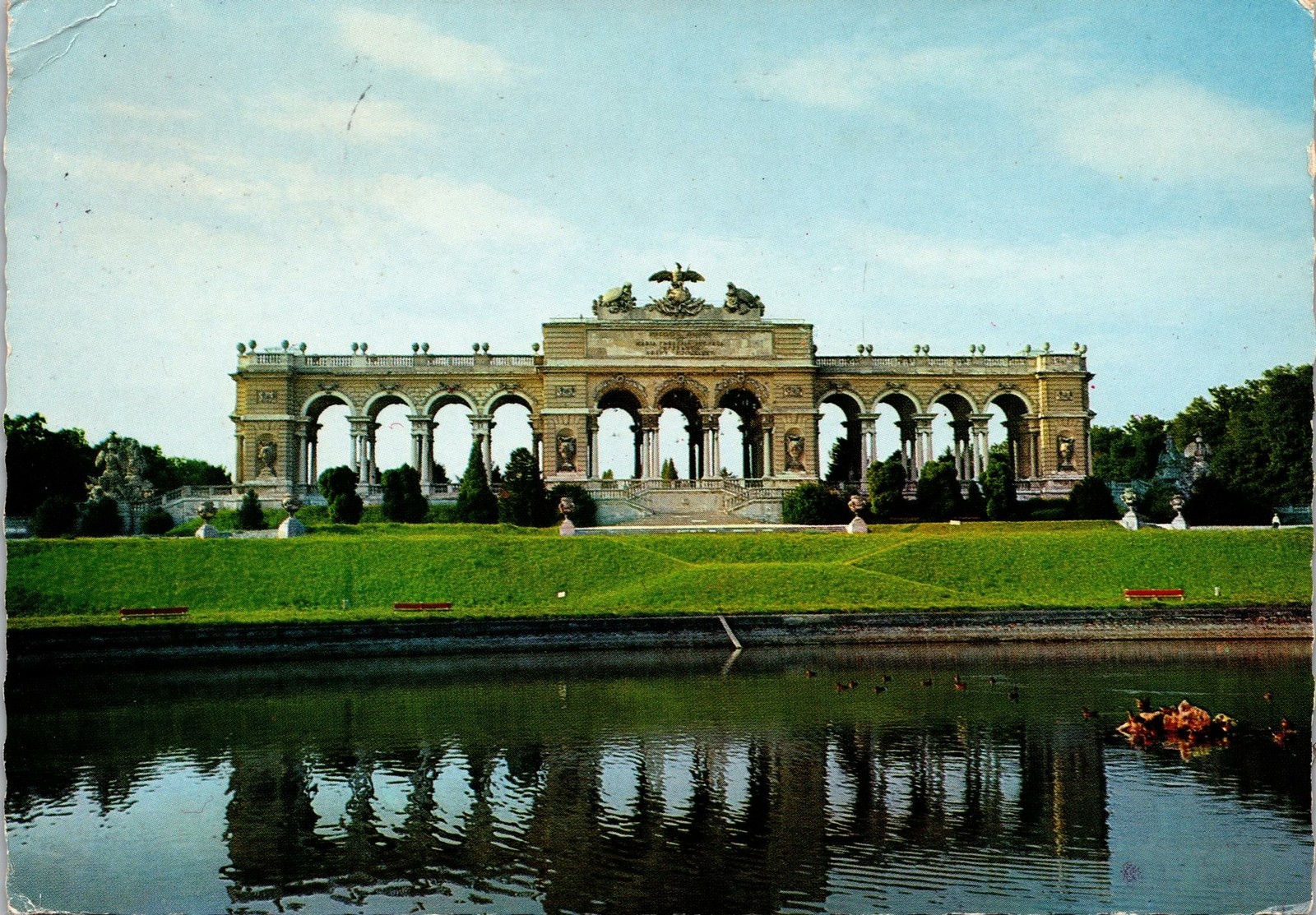 Vienna Wien Austria Schoenbrunn Gloriette Postcard used 1970s from Italy