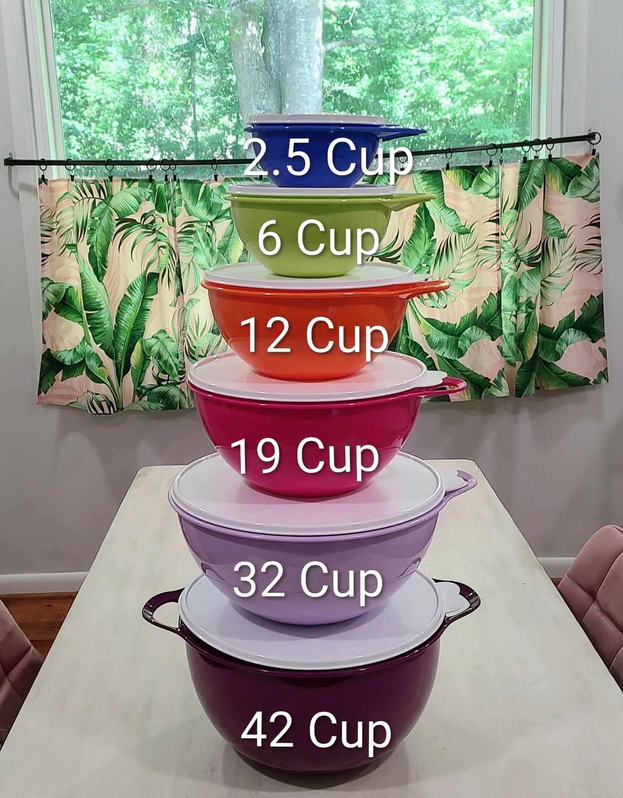 Tupperware Thatsa Bowls 6 PC NEW SUMMER Set w/EXCLUSIVE THUMB LOOPS FOR  CONTROL