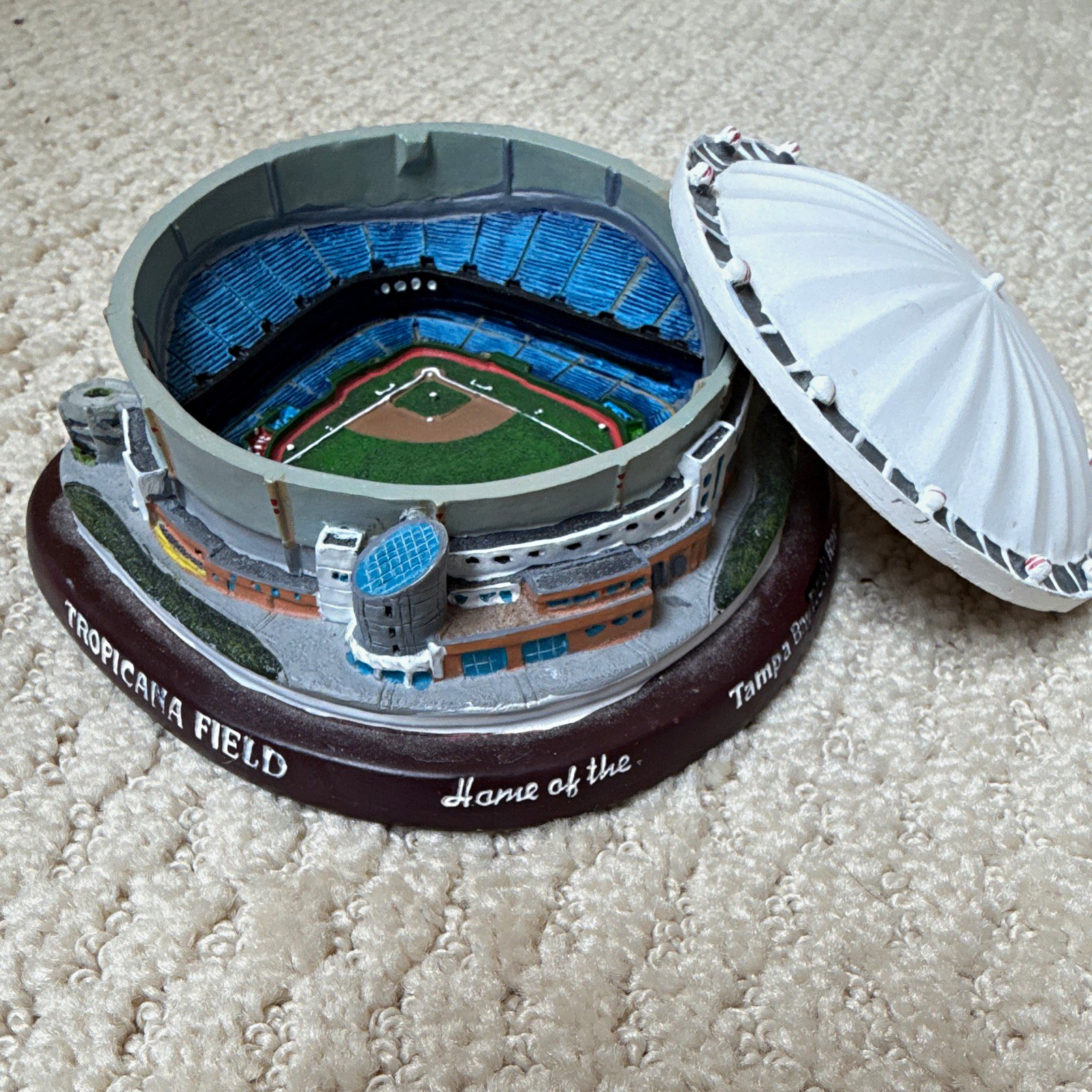 Tropicana Field Tampa Bay Rays Stadium Resin Painted Figurine 2000s 1 Pack