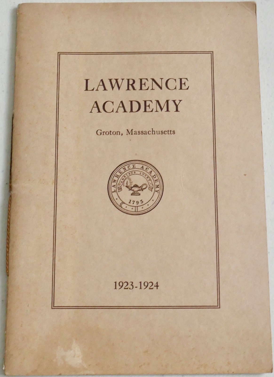 Antique 1923-1924 LAWRENCE ACADEMY Groton, MA - YEARBOOK / CATALOG - 130th Year Antique 1923-1924 LAWRENCE ACADEMY Groton, MA - YEARBOOK / CATALOG - 130th Year
