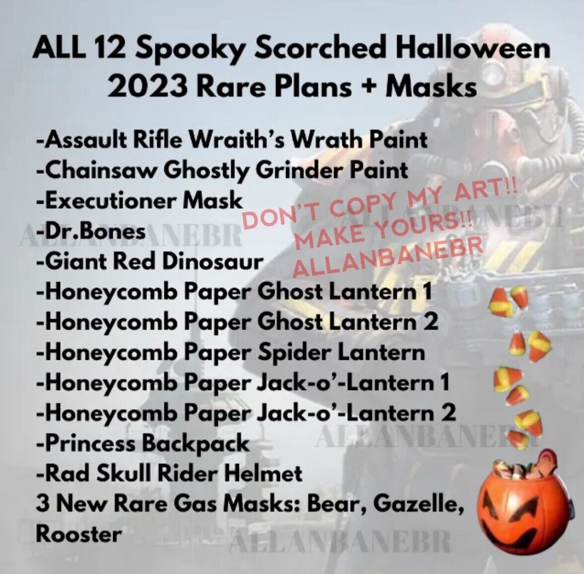 PS4 PS5 ALL 12 Halloween 2023 Plans + Masks PSN