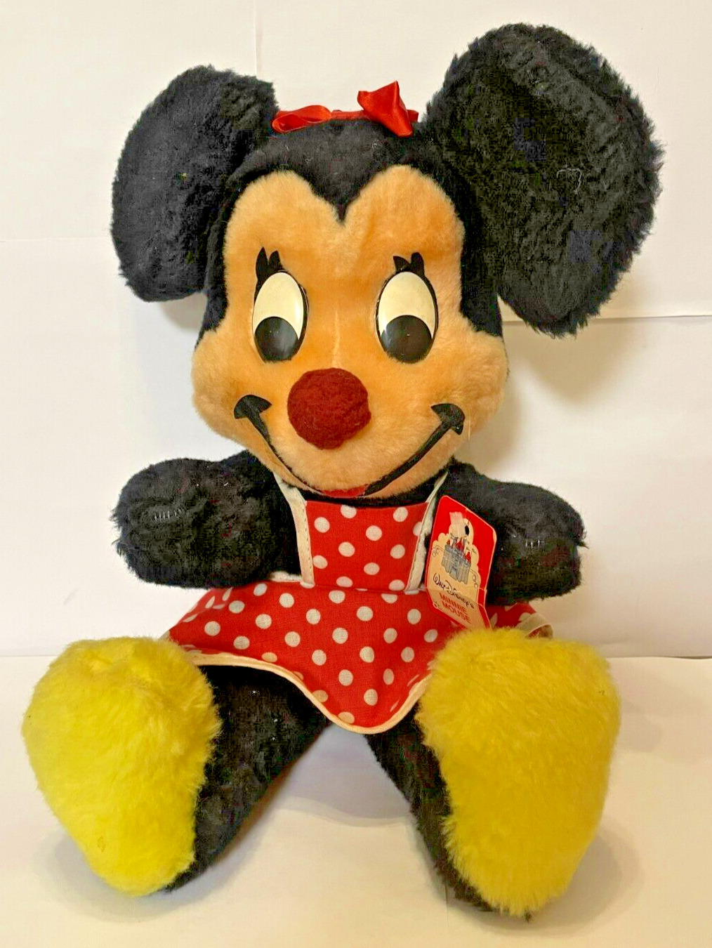 New With Tags Vintage Mini Mouse  1950's-60's Era Stuffed Doll Please Read