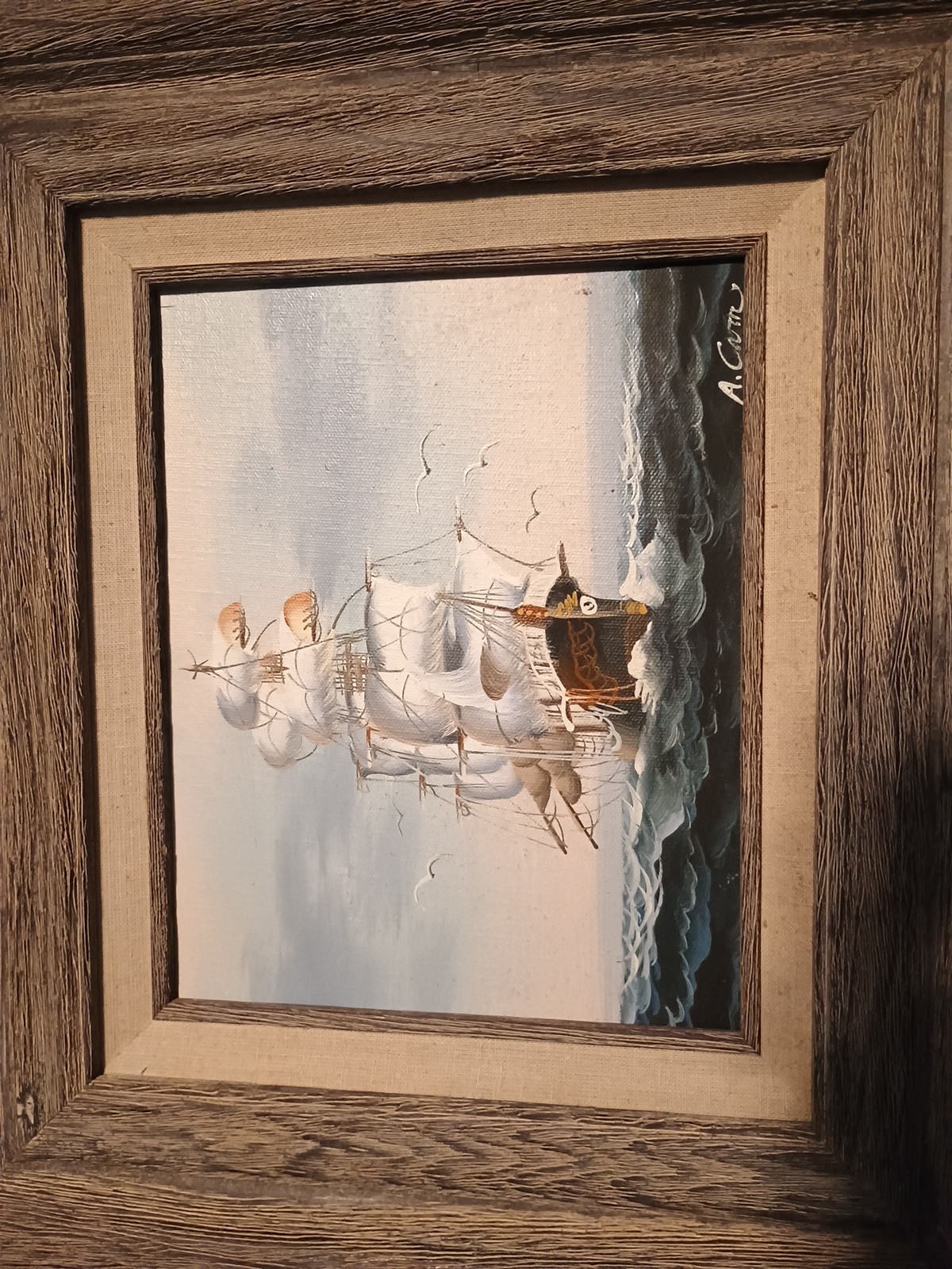 Original Oil Painting By Amos Carr 9\