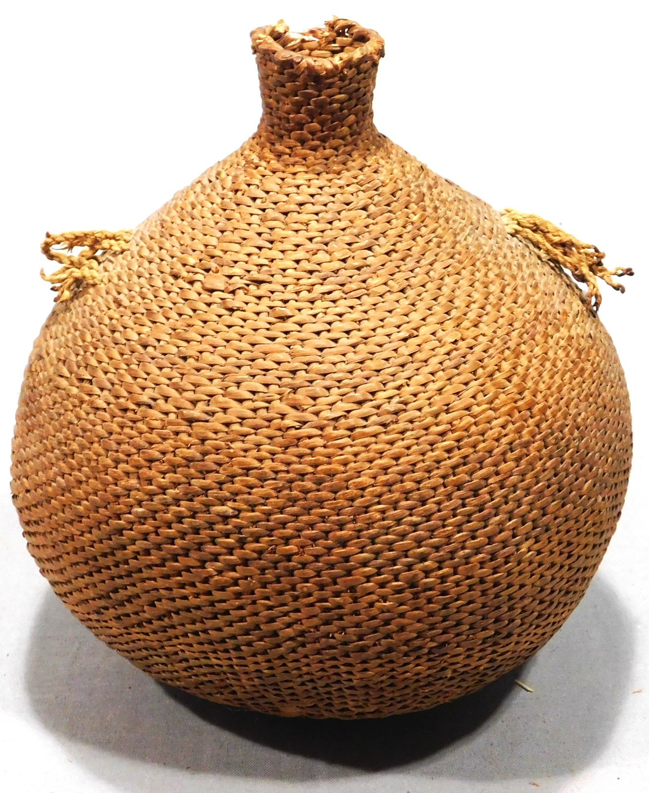 Antique Paiute Bottle Seed Basket Twined Willow Great Basin Native American 1900