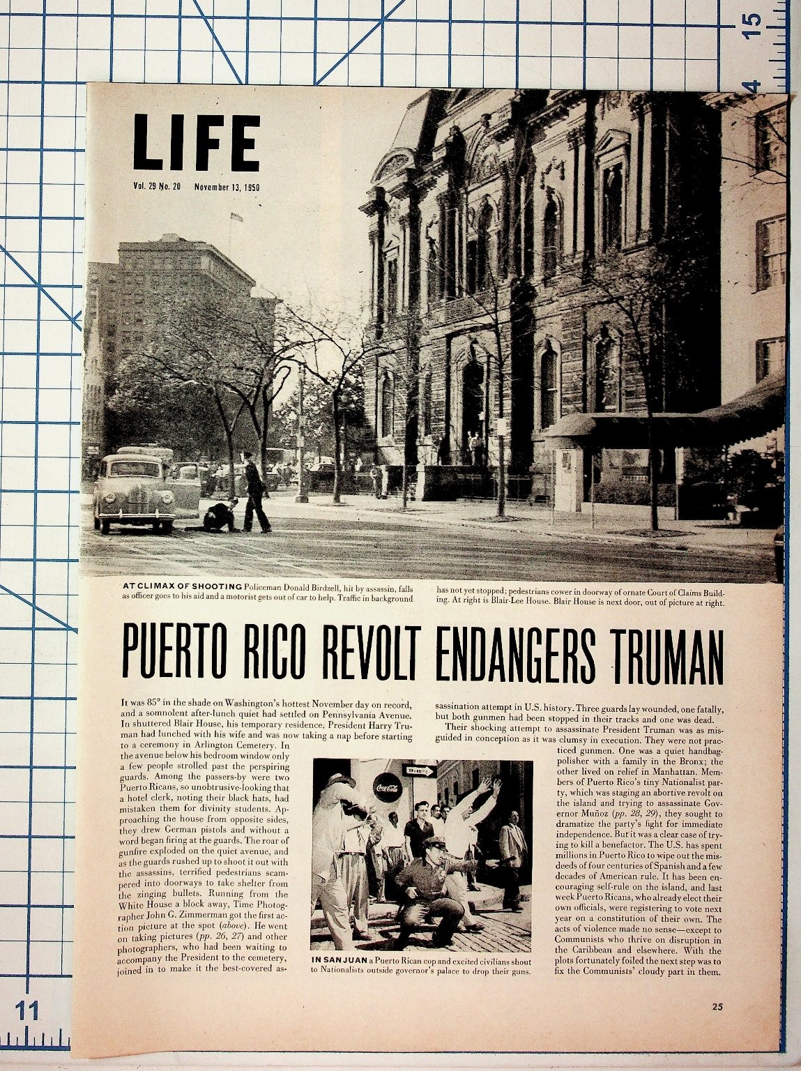 1950 Life Magazine Article: Puerto Rico Revolt & Truman Assassination Attempt