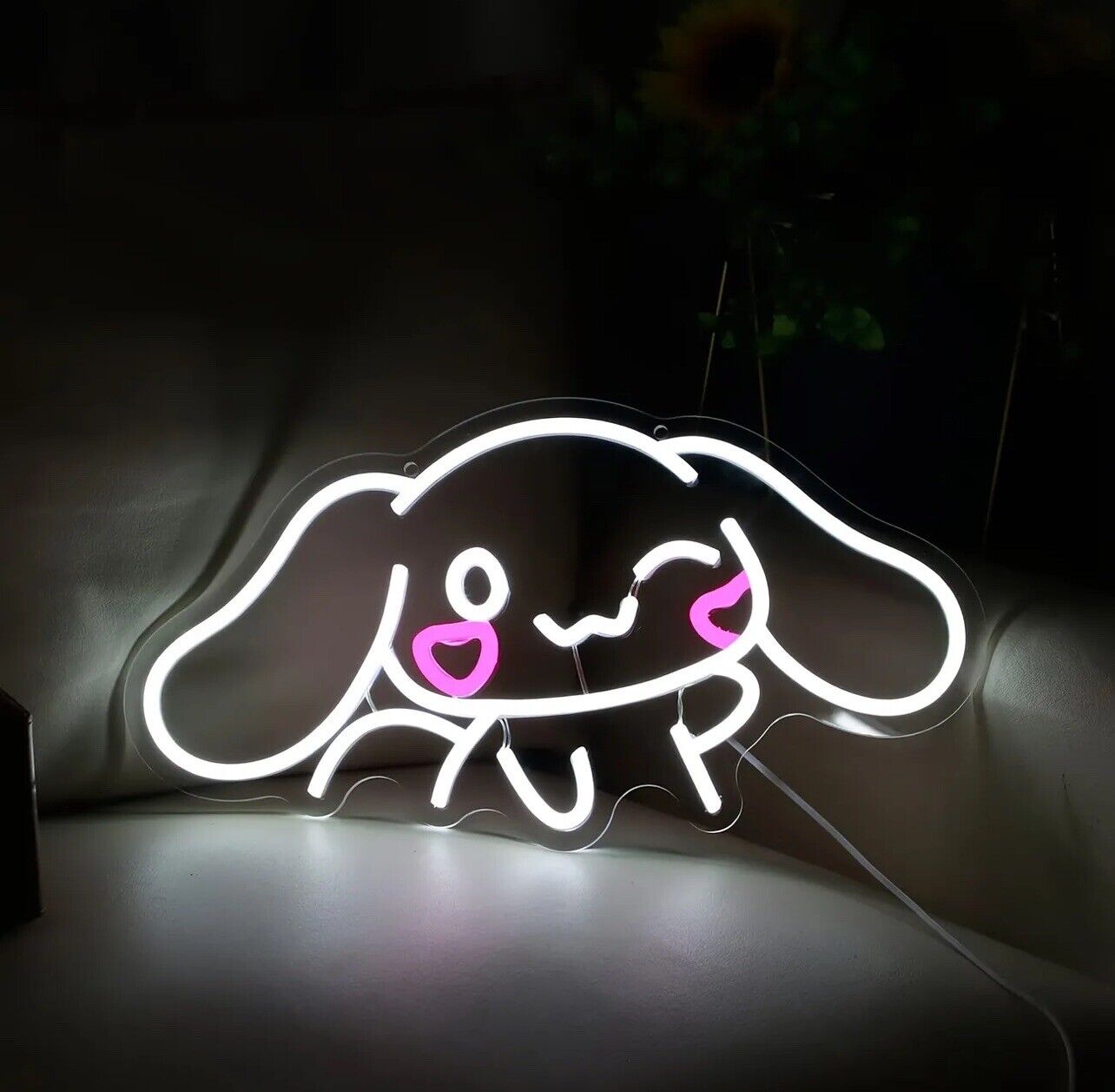 Cinnamoroll Sanrio Neon Light Hanging Kawaii 15”x8” Decoration Night Light