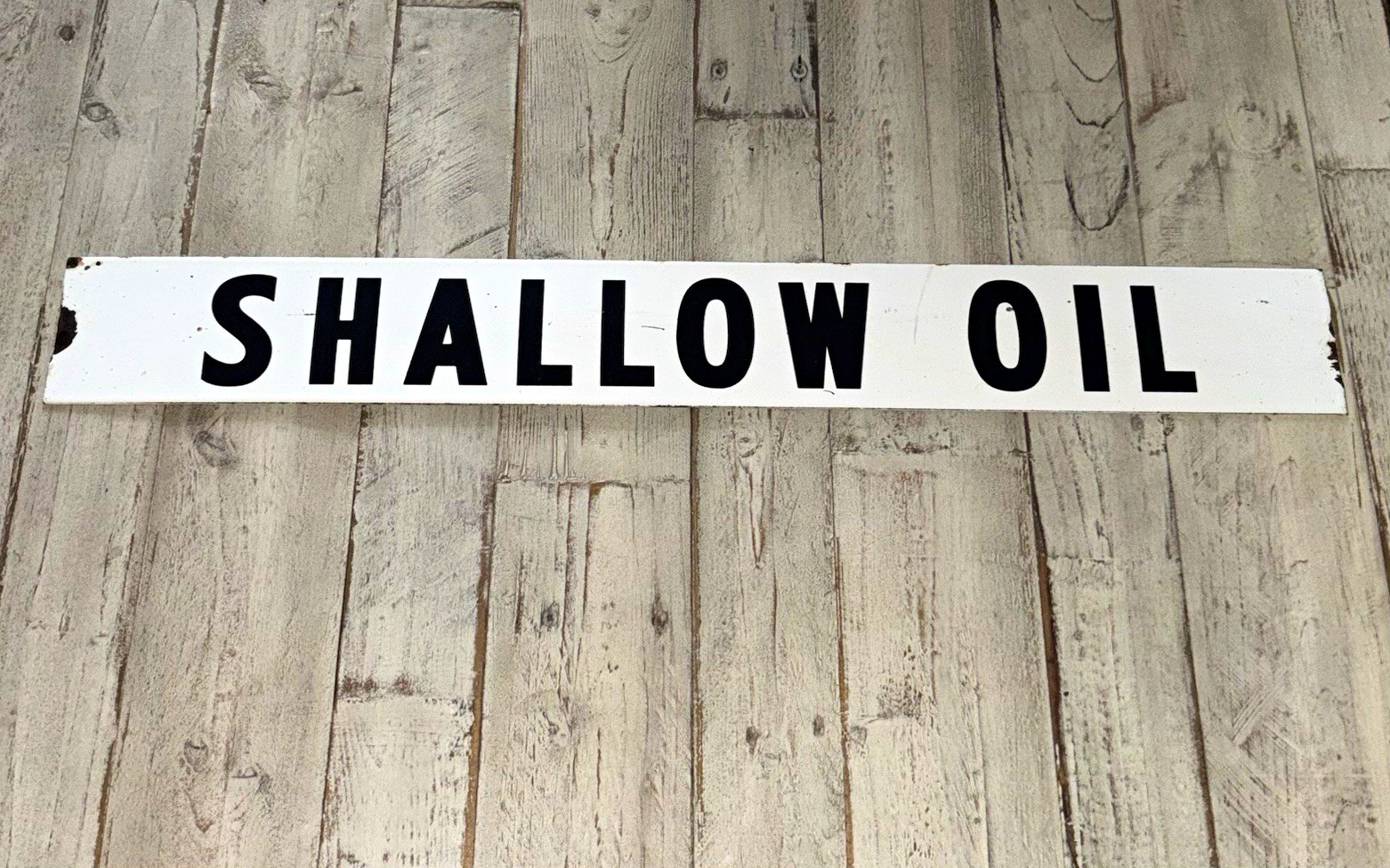 Vintage Shallow Oil Porcelain Sign Gas Advertising California 