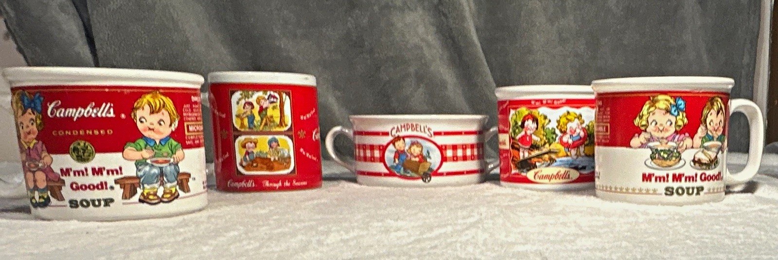 Vintage Campbell’s Soup Cups Lot of 5 1993-2002 Advertising Collectibles