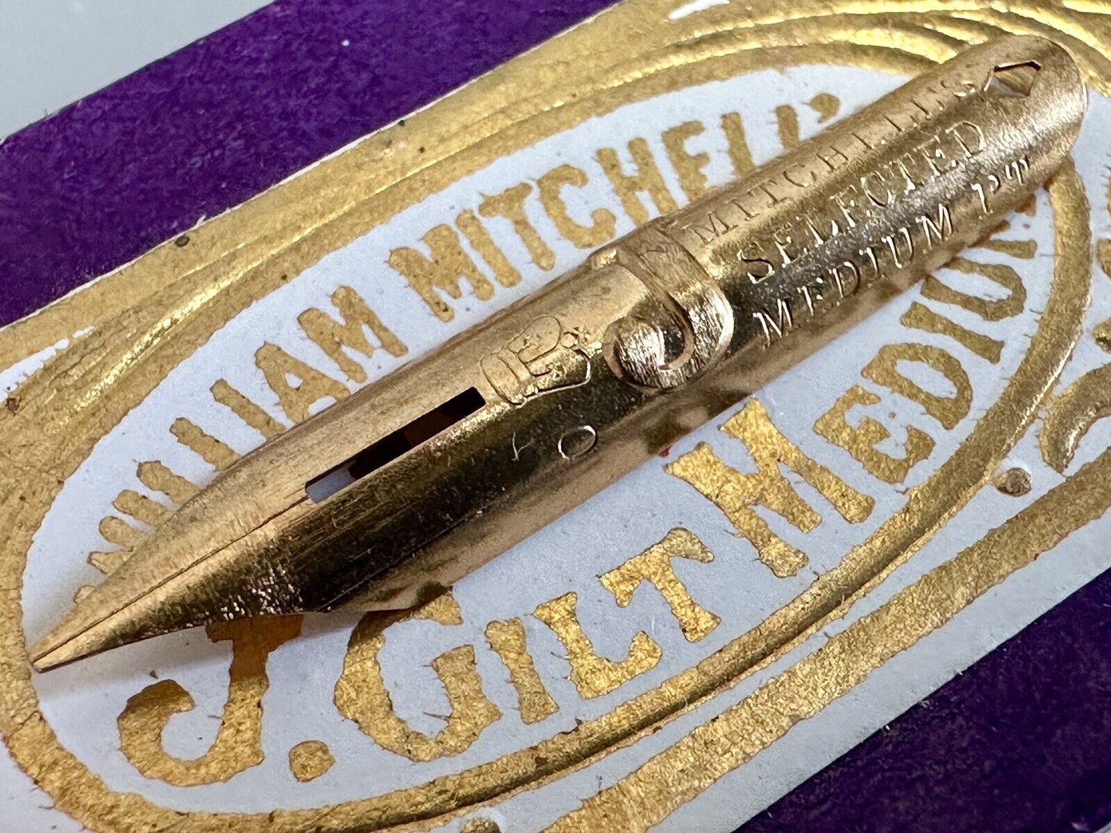 Rare 1800s William Mitchell  J Gilt M Vintage Dip  Pen Nib