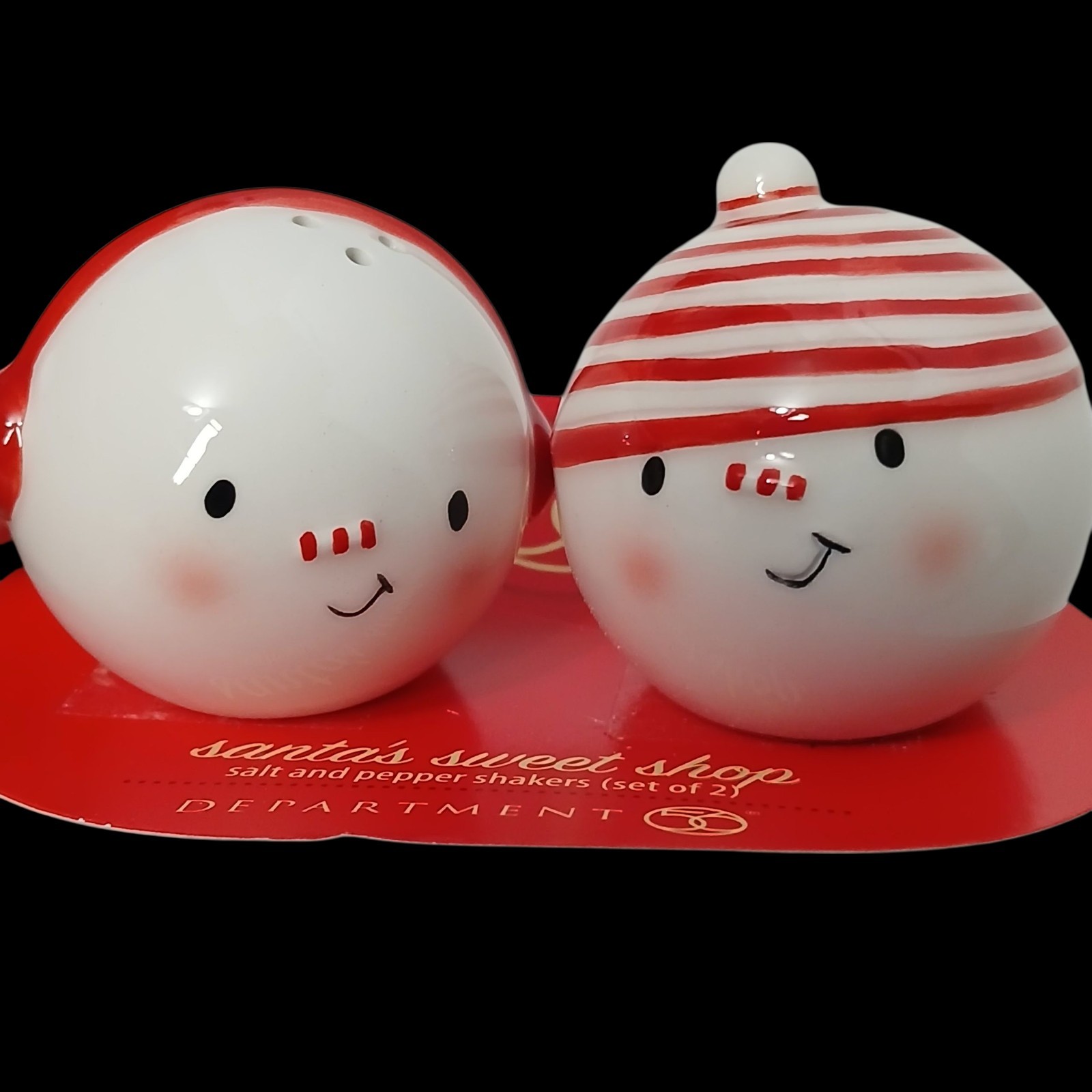 Department 56 Christmas Mini Salt Pepper Shakers Santa's Sweet Shop 