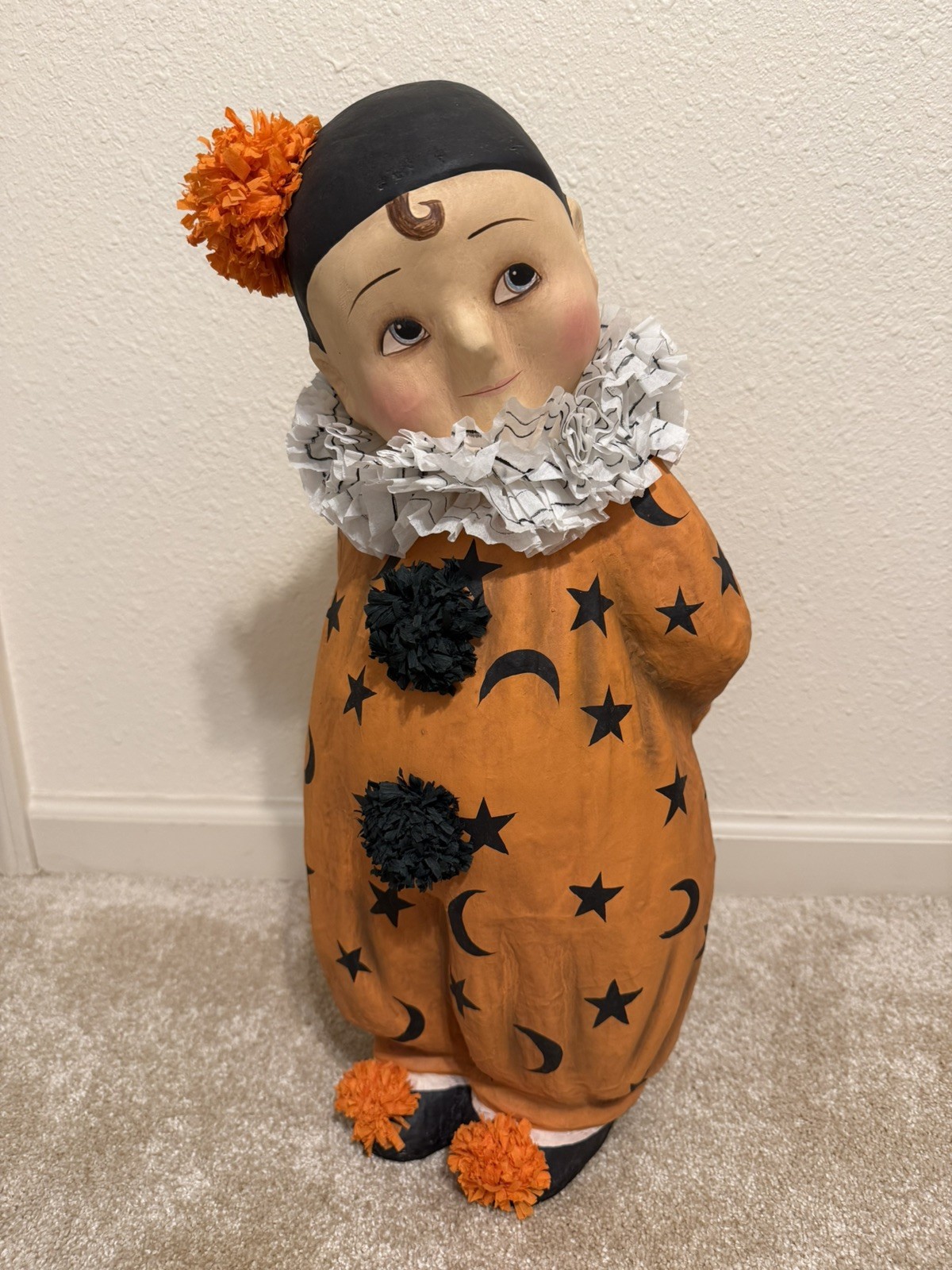 RARE Mary Engelbreit Bethany Lowe Large 20” Sweet Halloween Clown Figure