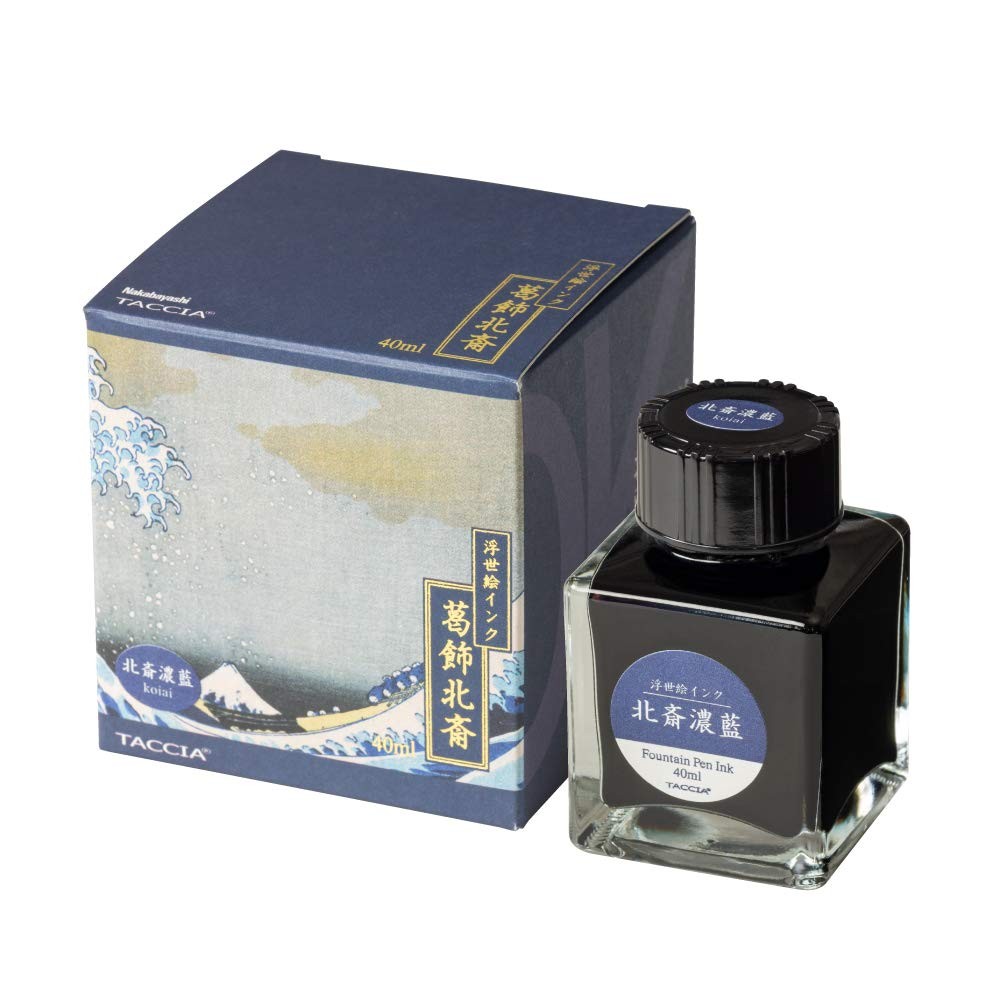 TACCIA Fountain Pen Ink, Water-Based Dye, Ukiyo-e Ink, Katsushika Hokusai, Dark TACCIA Fountain Pen Ink, Water-Based Dye, Ukiyo-e Ink, Katsushika Hokusai, Dark