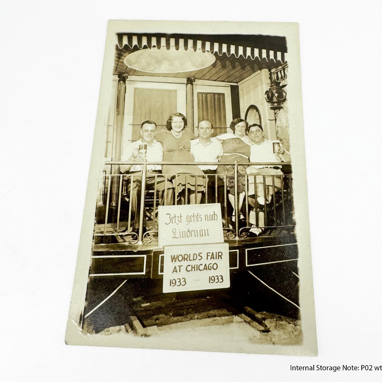 1933 Chicago World\'s Fair Century of Progress Postcard Lindrnau Group Photo