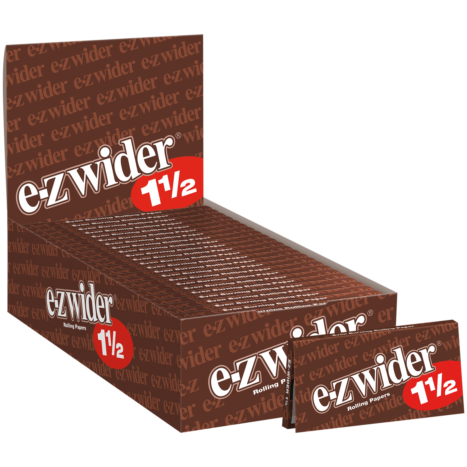 EZ Wider Rolling Paper 1 1/2 Cigarette Papers 1.5 (Full Box of 24 Booklets)