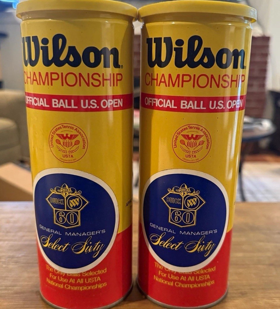 2 Wilson U.S. Open Championship Official Tennis Ball 1970s Vintage New