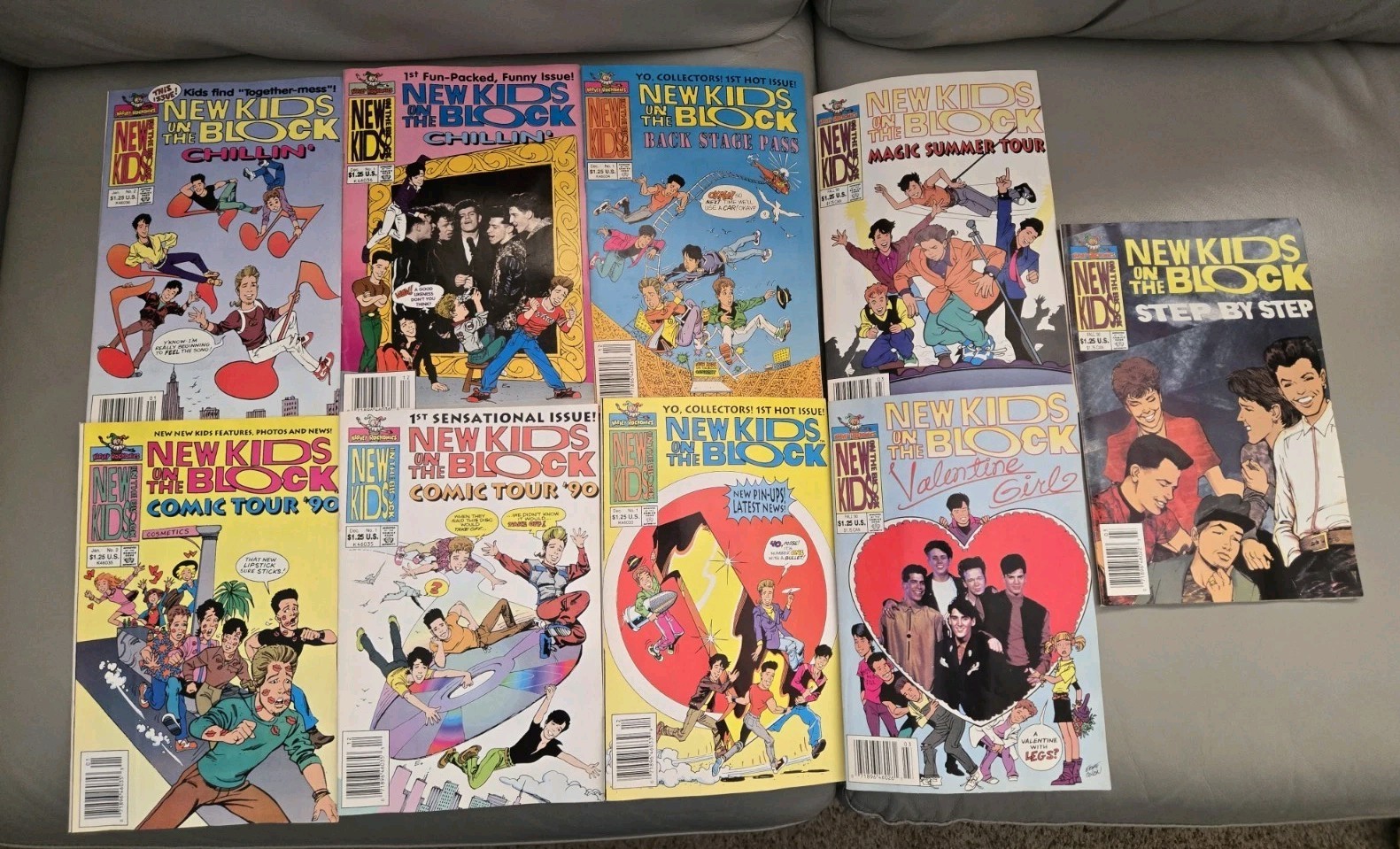NEW KIDS ON THE BLOCK Comic Lot Of 9 Chillin, Back Stage Pass, Comic Tour 90