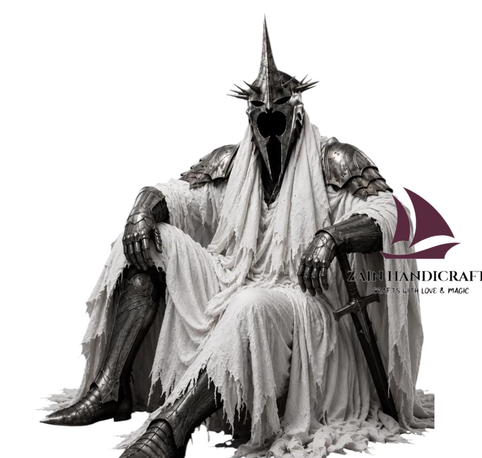 ZAIN Medieval Wraith Knight Armor Gothic Warrior CostumeLARP Cosplay Handcrafted