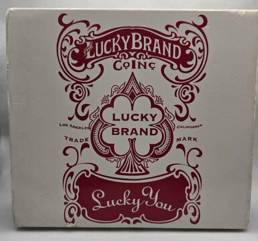 Vintage Lucky Brand Poker Set Unused Unopened Card Packs With Chips Complete