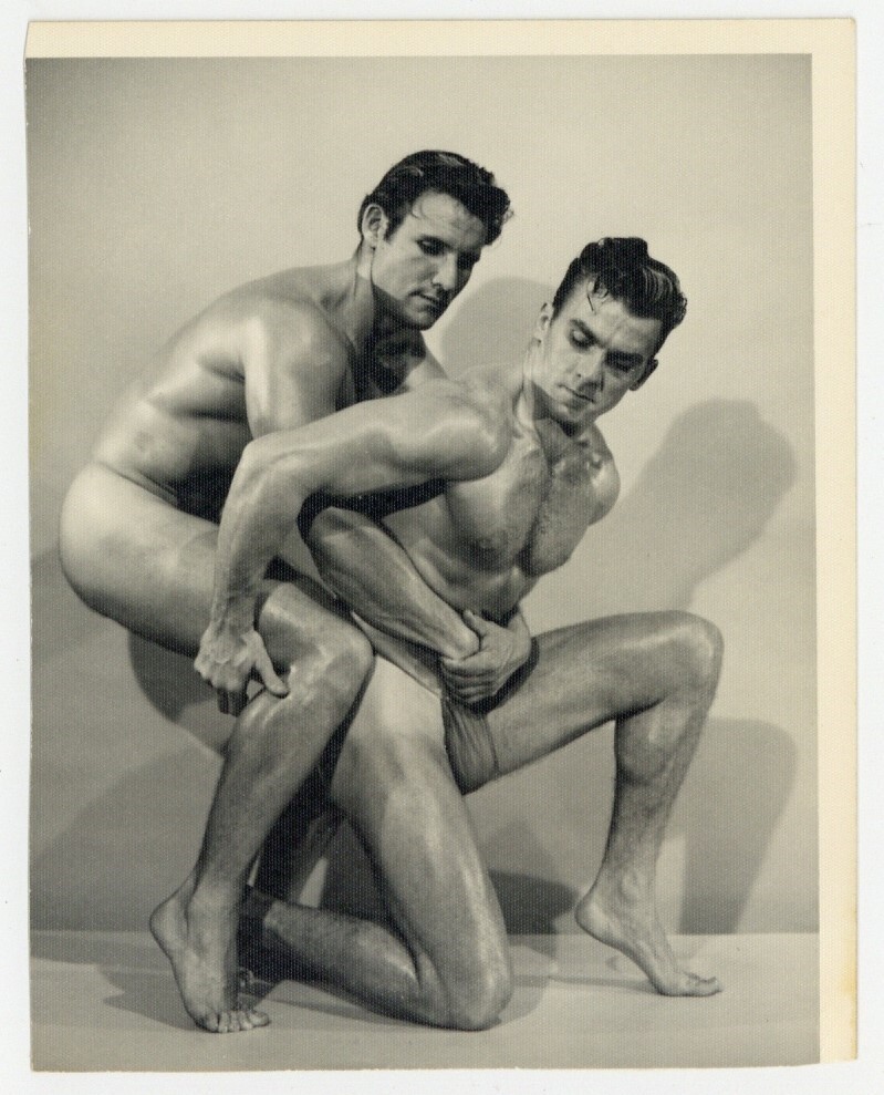 Don Fuller & John Krivos 1950 Bruce Of LA Beefcake 5x4 Physique Gay Nude Q7989