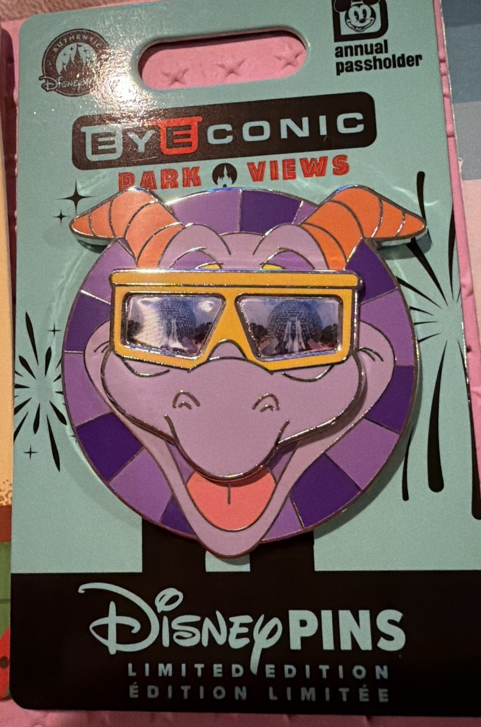 2026 Disney Parks Eyeconic Views Figment Epcot Annual Passholder AP Pin LE 3000