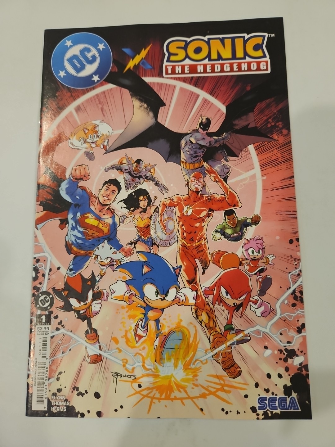 Sonic The Hedghog #1 PABLO COLLAR VARIANT SIGNED & REMARKED DEFSHOGUN COA Sonic The Hedghog #1 PABLO COLLAR VARIANT SIGNED & REMARKED DEFSHOGUN COA