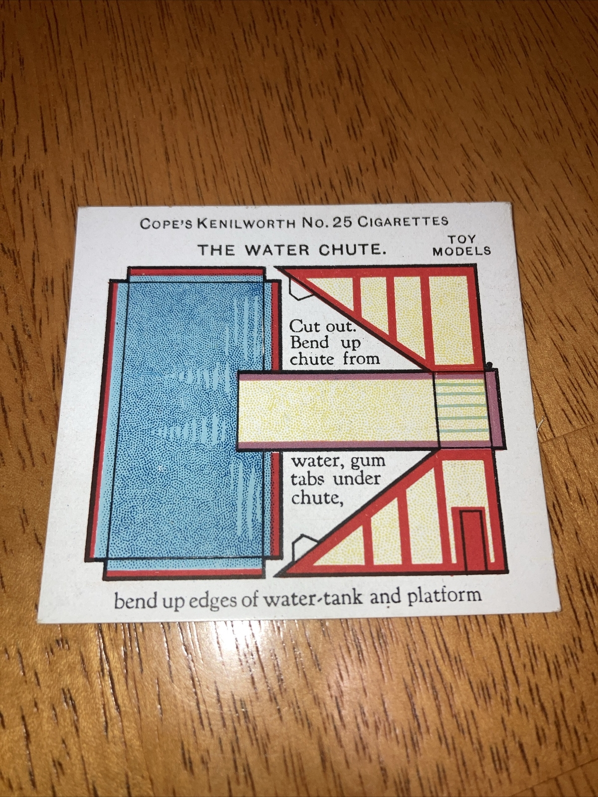 Vintage Tobacco Card, Cope’s Kenilworth No 25 Cigarettes, The Water Chute Model