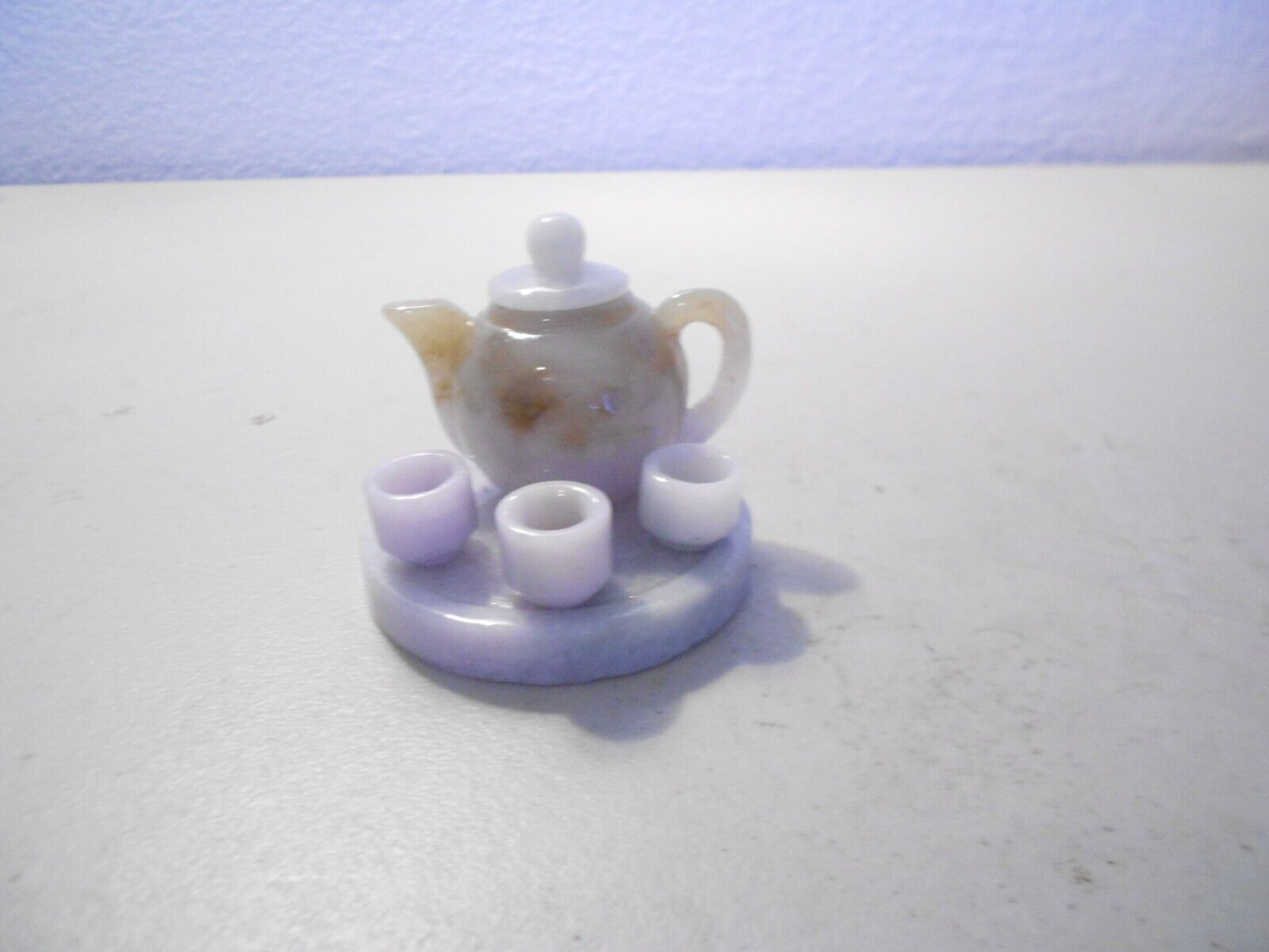 1set small jade tea set statues