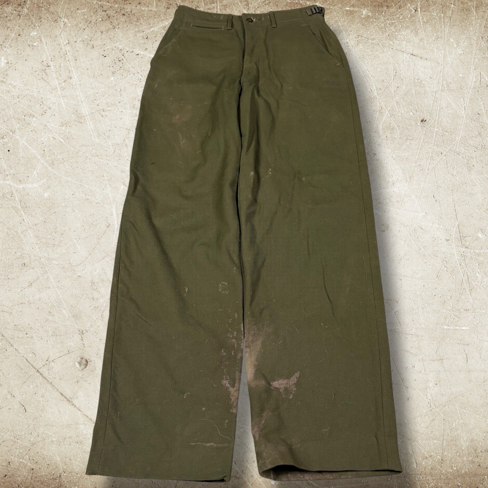 Vintage Military Pants Trousers Mens S Long Field Wool Serge OG-108 M-1951