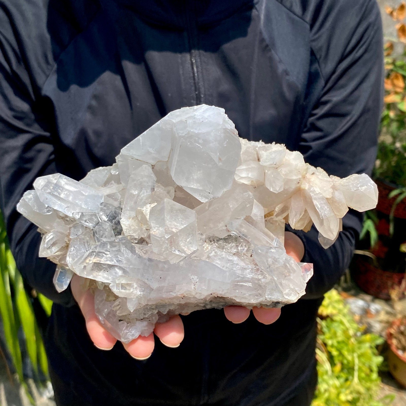 2.38LB Himalayan Clear Quartz Cluster Natural Healing Raw Crystal Mineral Specim
