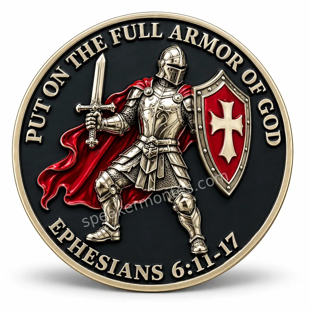 Christian Challenge Coin – “Put on the Full Armor of God” | Ephesians 6:11–17