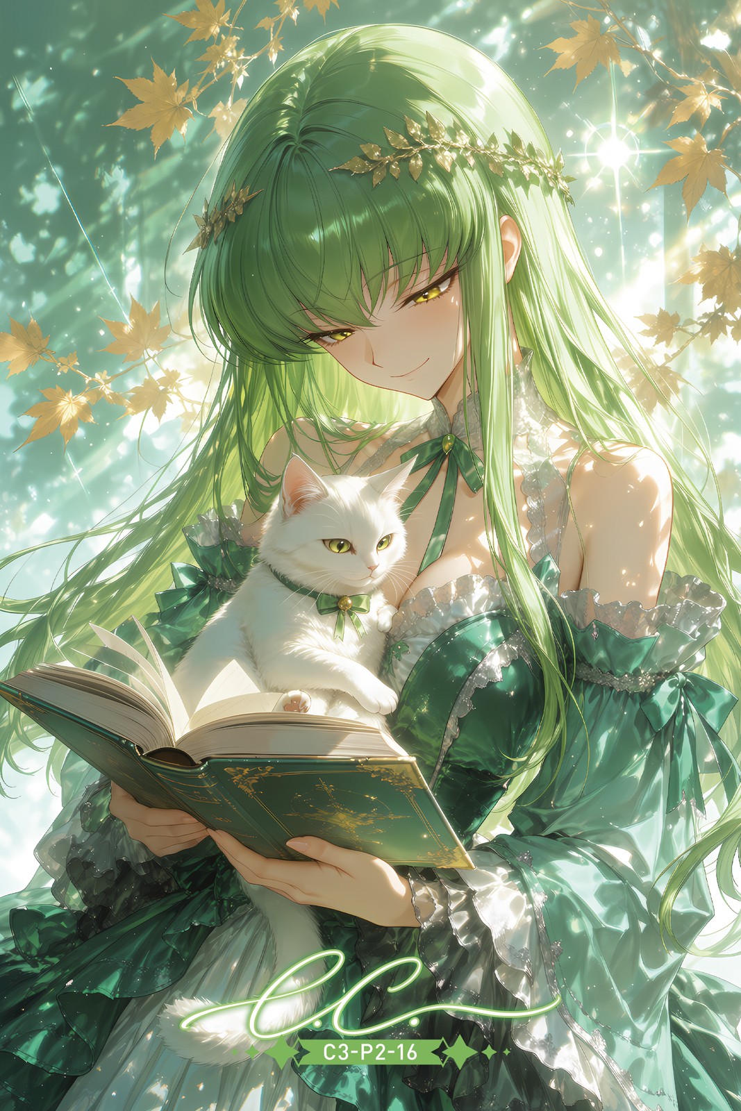 C.C. Waifu Card Anime Girl Fanart Card Oversized Board A5 With NFC Chip