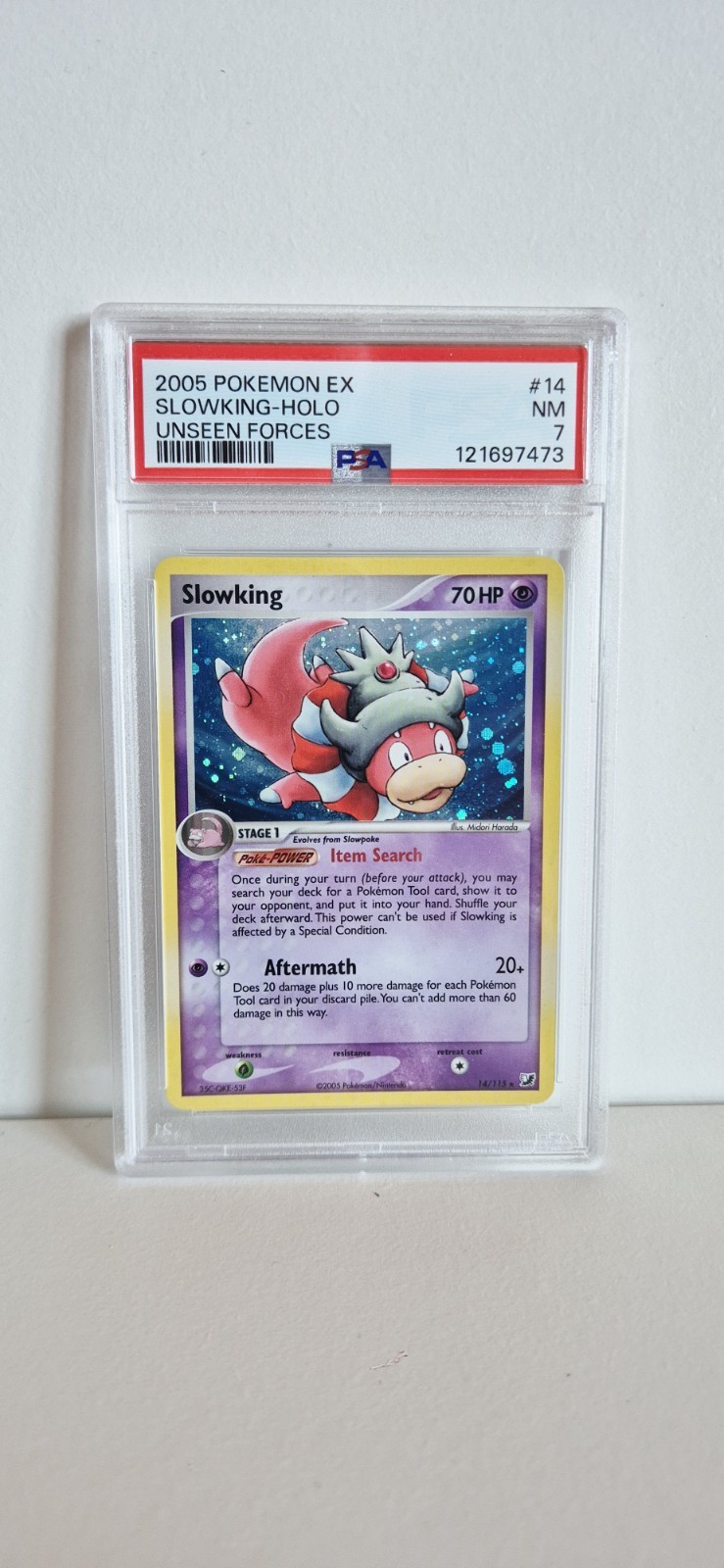 Slowking Holo #14 Unseen Forces PSA 7