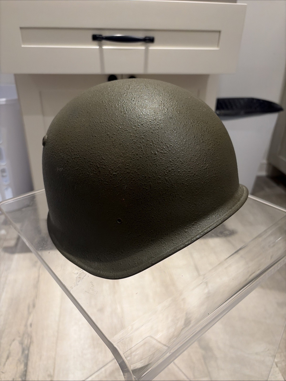 Swiss M71 BT84 (C. 1984) OD Green Paratrooper Helmet — Used, Excellent Condition
