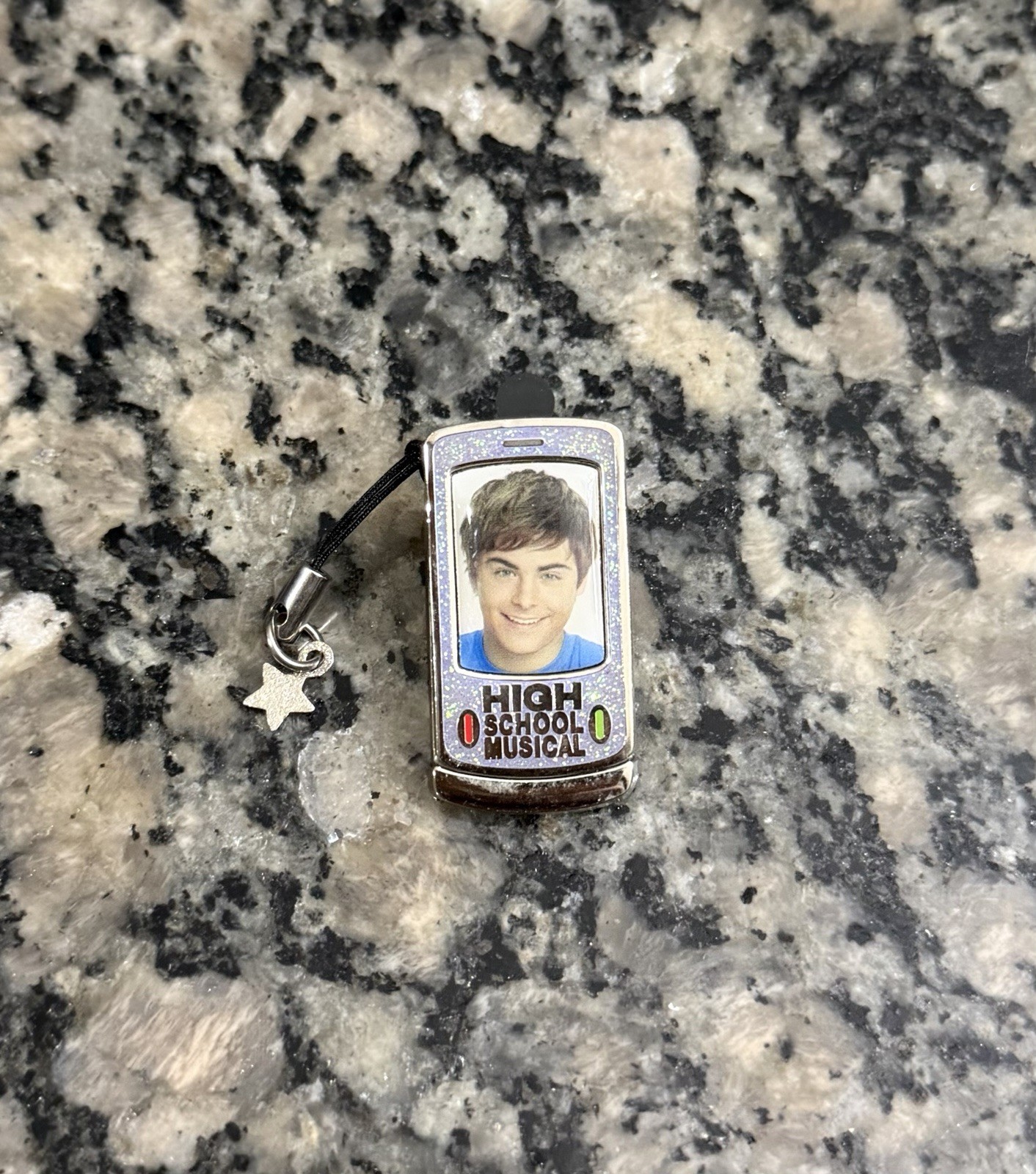 Disney Pin 61947 High School Musical Troy Zac Efron Cell Phone Slider Charm Disney Pin 61947 High School Musical Troy Zac Efron Cell Phone Slider Charm