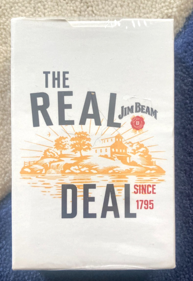 Jim Beam Bourbon Whiskey Promotional Poker Playing Cards Real Deal NEW Sealed