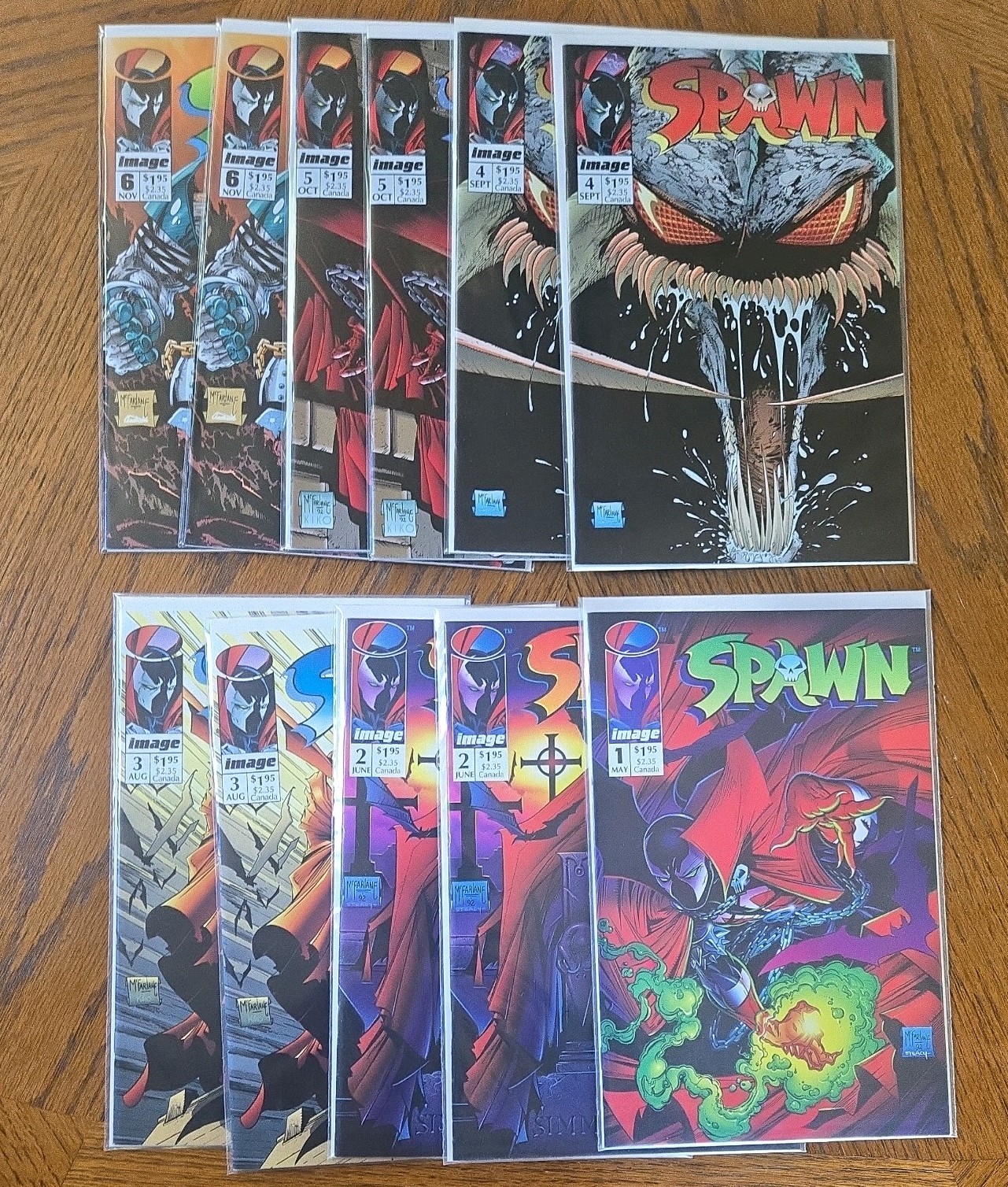 Spawn Limited Edition. #1, 2x #2, 2x #3, 2x #4, 2x #5, 2x #6 - 1992. McFarlane Spawn Limited Edition. #1, 2x #2, 2x #3, 2x #4, 2x #5, 2x #6 - 1992. McFarlane