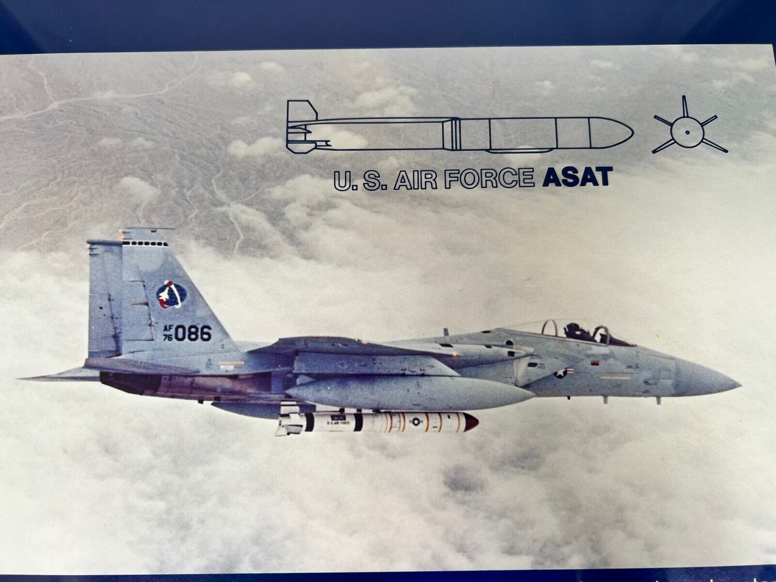 Original Vintage Poster Print Boeing Ronald Reagon 1982 U.S. AIR FORCE ASAT