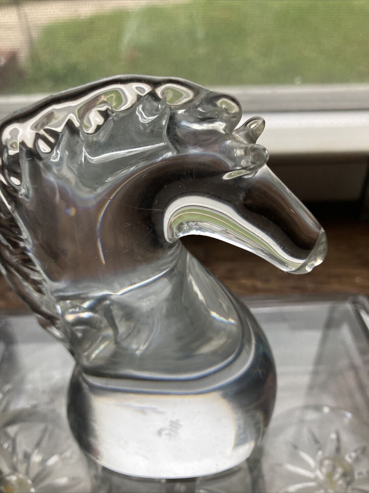 Vintage Spode Horse Stallion Art glass /Crystal Must Have For Horse Collection