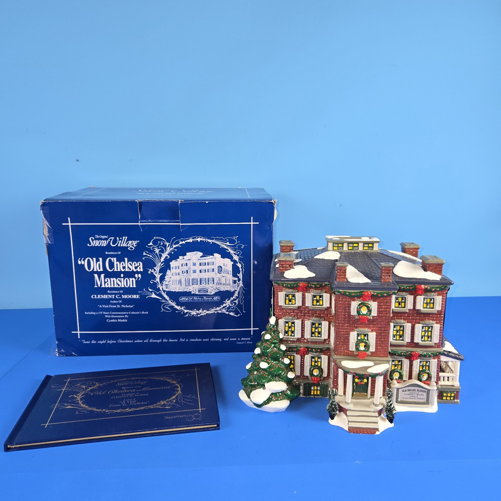 Department 56 Snow Village OLD CHELSEA MANSION 1997 5654903 In Box With Book