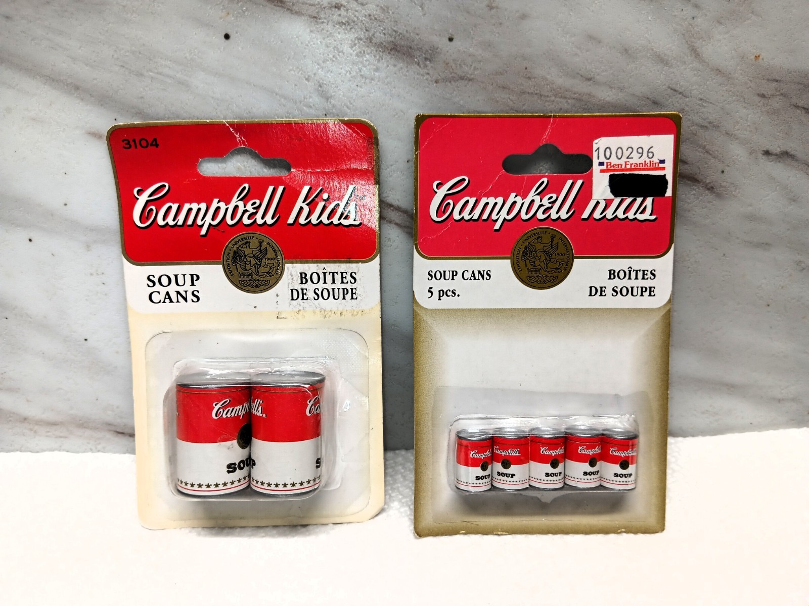 New Campbell\'s Kids Soup 1995 Mini Soup Cans 2 Sets