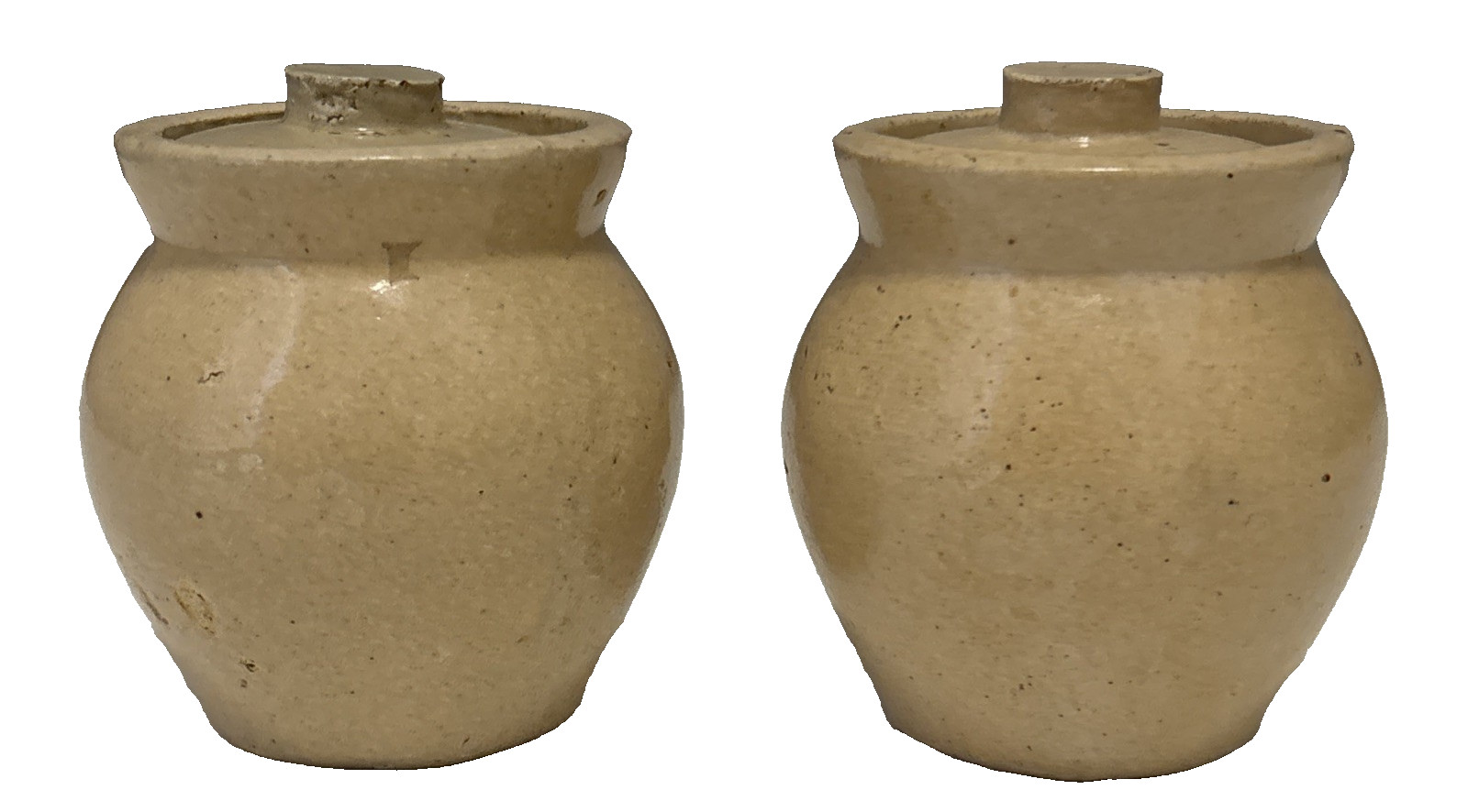 Pair Antique Roycroft Shops East Aurora NY Stoneware Crock Honey Jam Jars Lids Pair Antique Roycroft Shops East Aurora NY Stoneware Crock Honey Jam Jars Lids