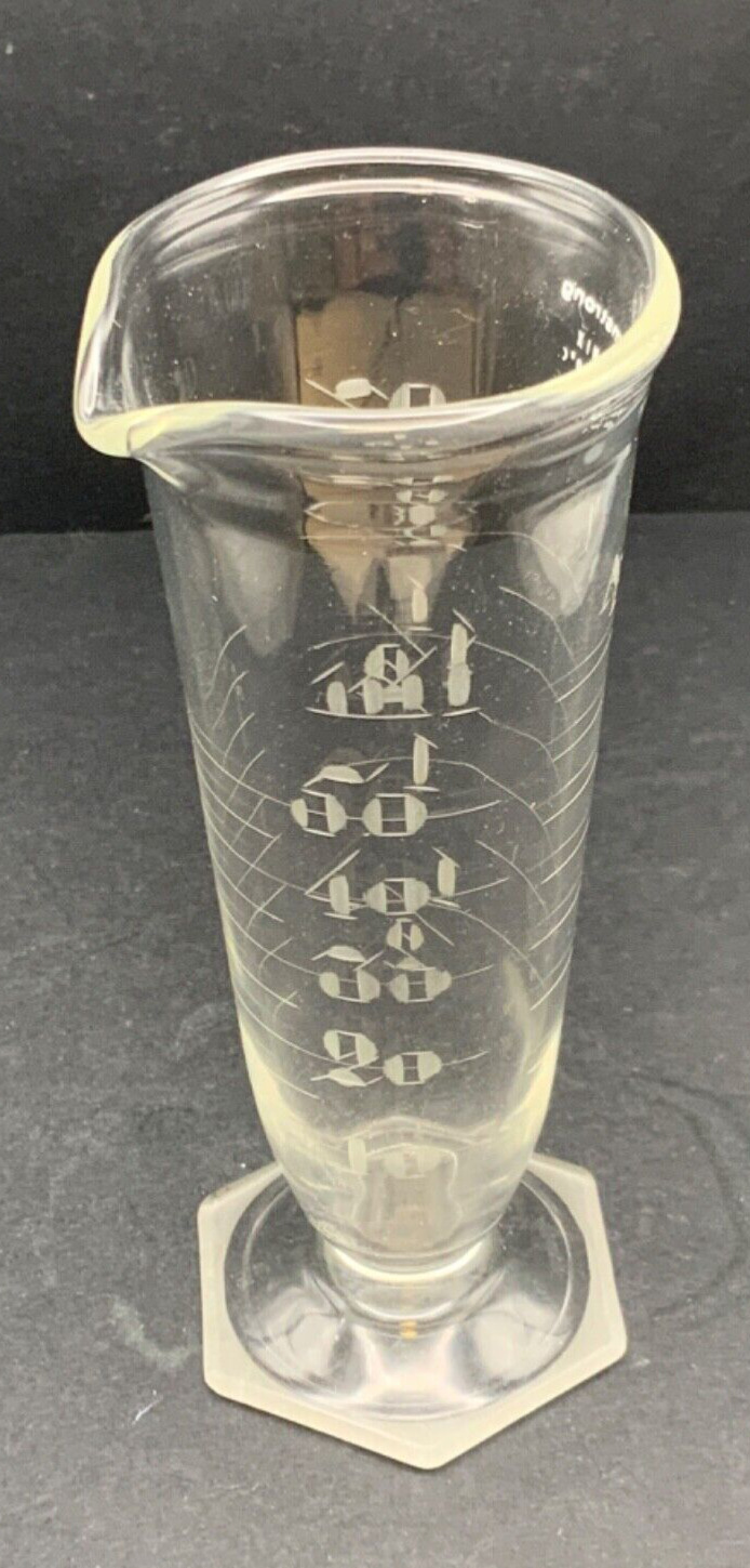 Old Armstrong Phenix Laboratory Conical Graduated Measure Beaker 2 Ounce Etched