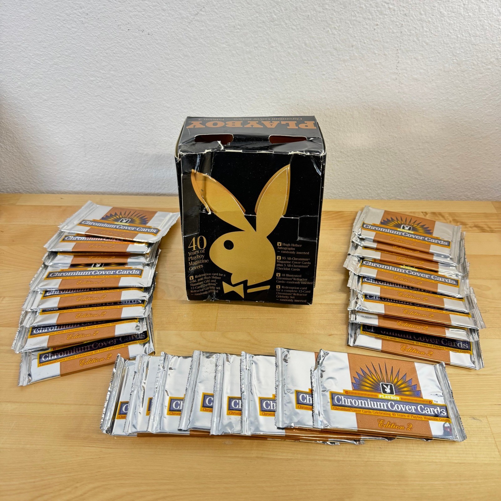 1995 Playboy Chromium Cover Cards Edition 2 Sports Time 24 Sealed Packs Box
