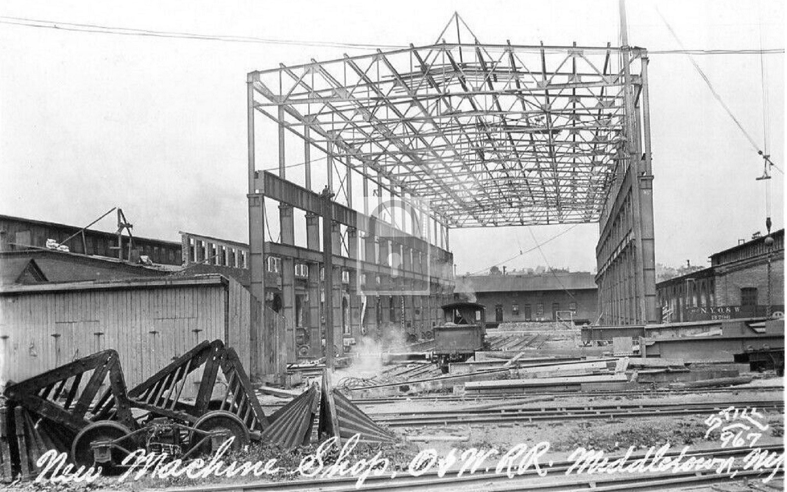 Machine Shop Construction O&W Railroad Middletown New York NY - Reprint