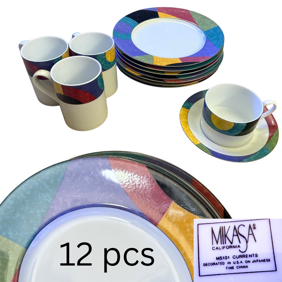 Mikasa Currents dishes 12 Pcs m5101